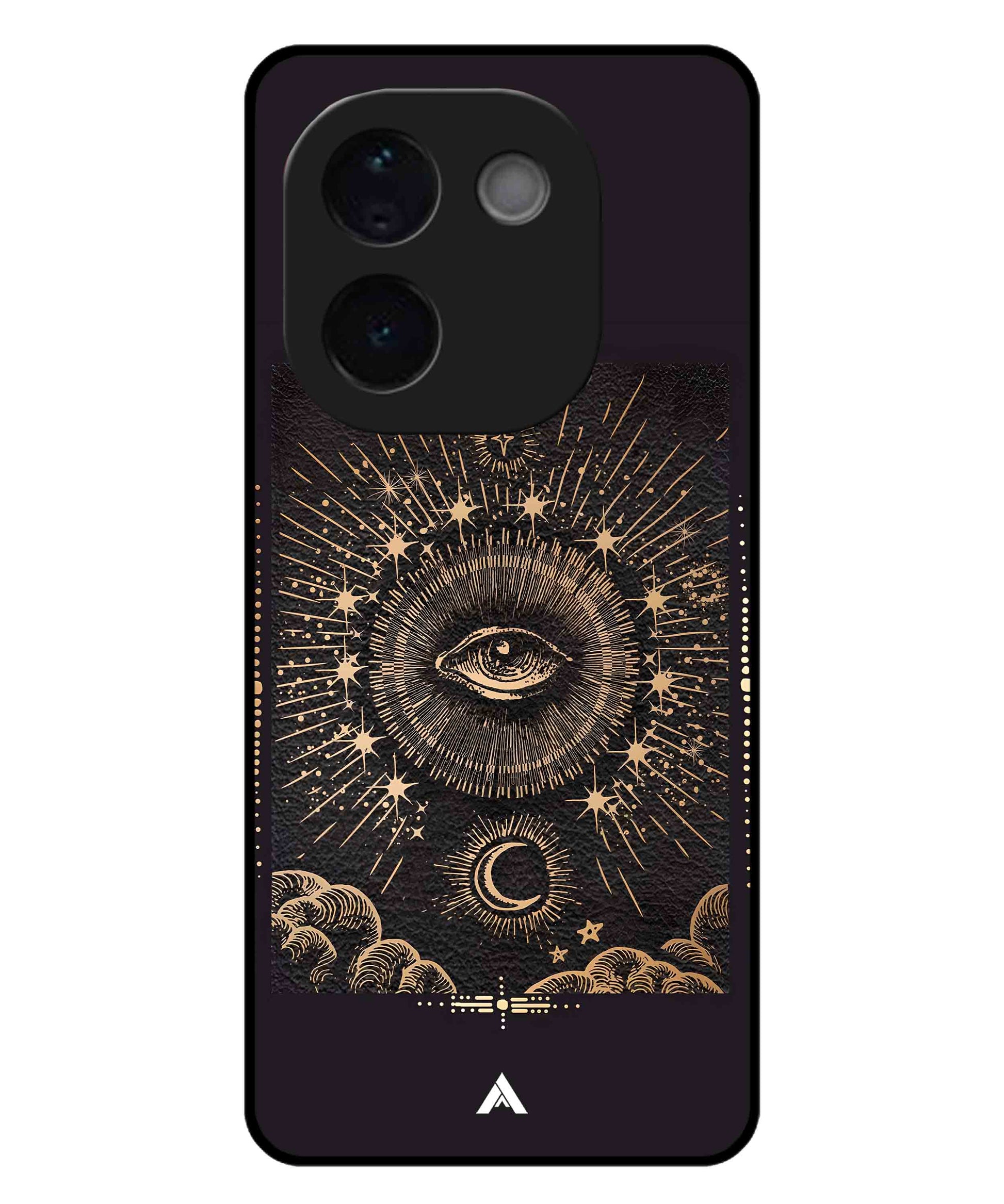 Illuminating Eye Metal Back Cover Phone Case for iQOO Z9s Pro