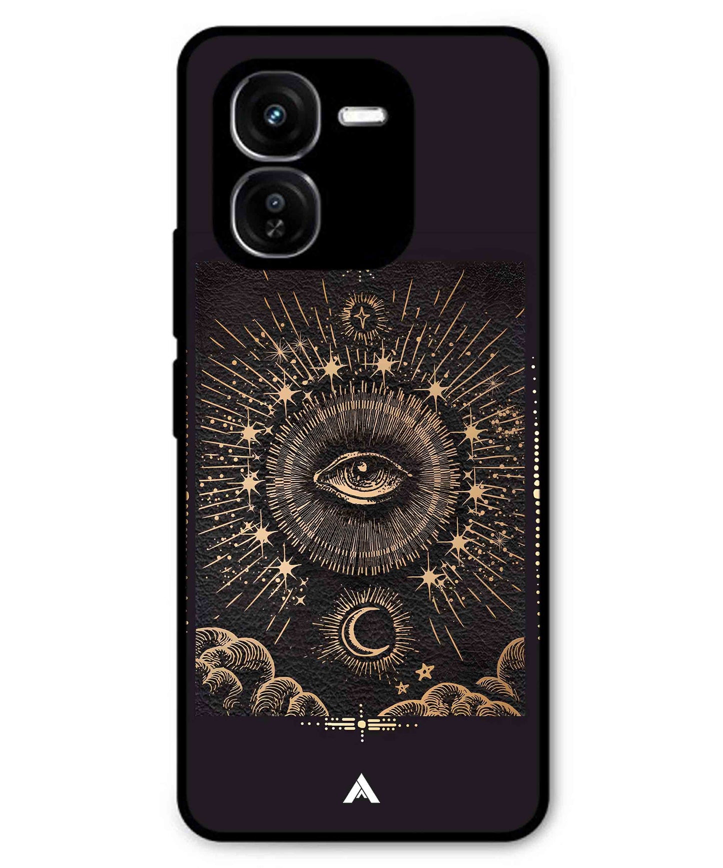 Illuminating Eye Metal Back Cover Phone Case for iQOO Z9x