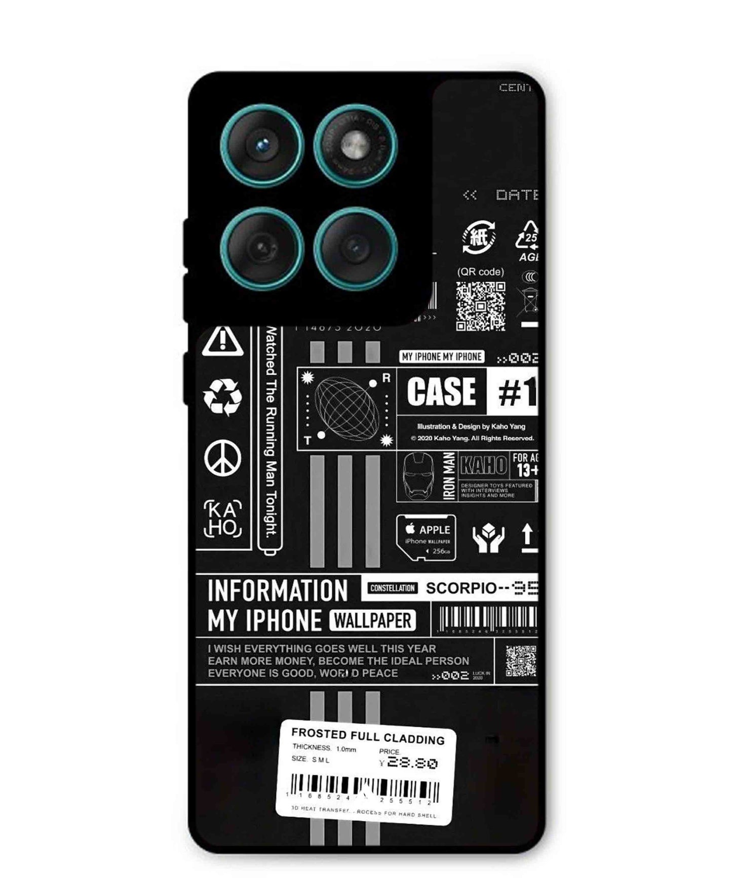 InfoGraph Aesthetic Metal Back Cover Phone Case for Moto Edge 60 Fusion