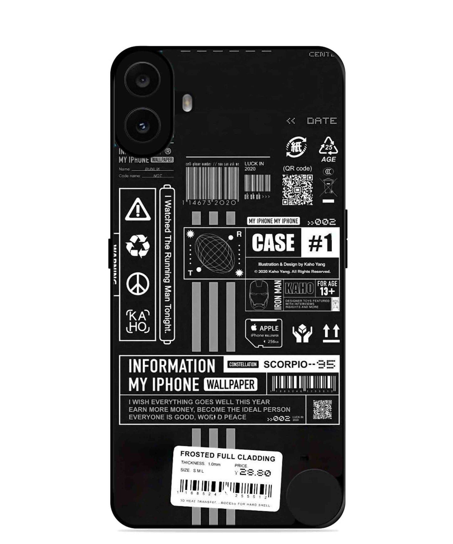 InfoGraph Aesthetic Metal Back Cover Phone Case for Nothing CMF Phone 1