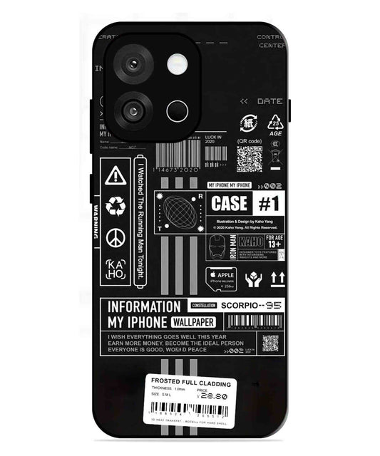 InfoGraph Aesthetic Metal Back Cover Phone Case for Oneplus 13s