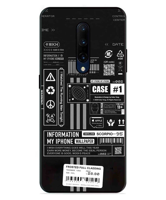 InfoGraph Aesthetic Metal Back Cover Phone Case for Oneplus 7 Pro