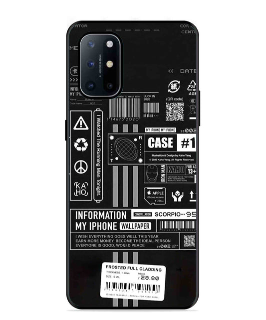 InfoGraph Aesthetic Metal Back Cover Phone Case for Oneplus 8T