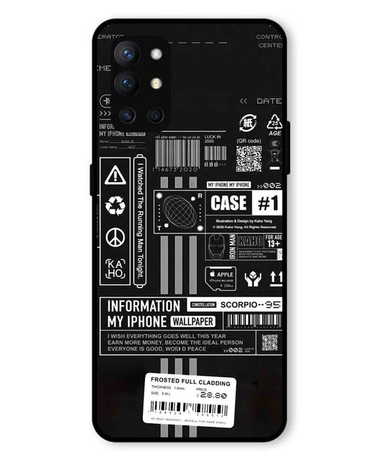 InfoGraph Aesthetic Metal Back Cover Phone Case for Oneplus 9R