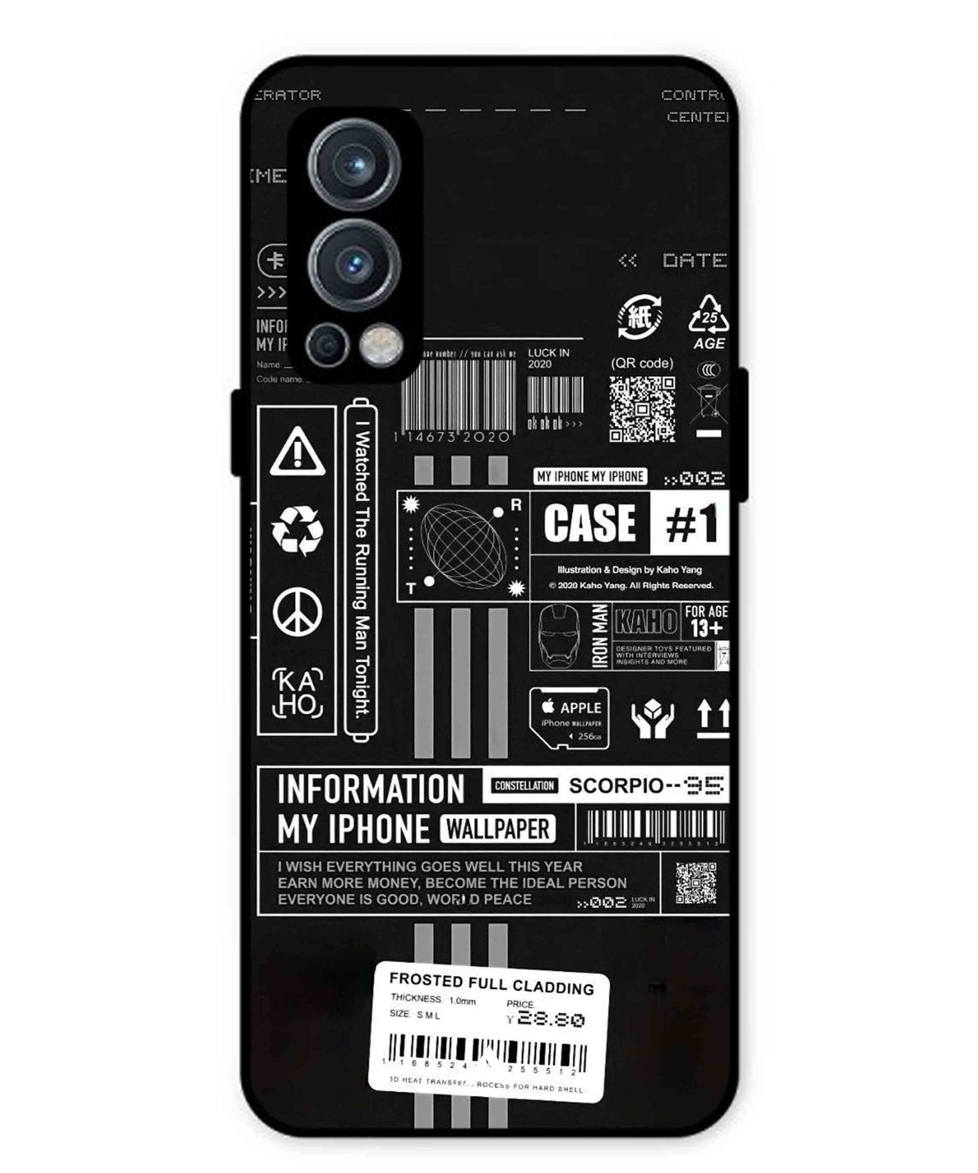 InfoGraph Aesthetic Metal Back Cover Phone Case for Oneplus Nord 2