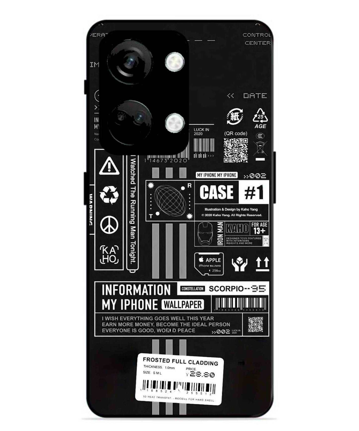InfoGraph Aesthetic Metal Back Cover Phone Case for Oneplus Nord 3