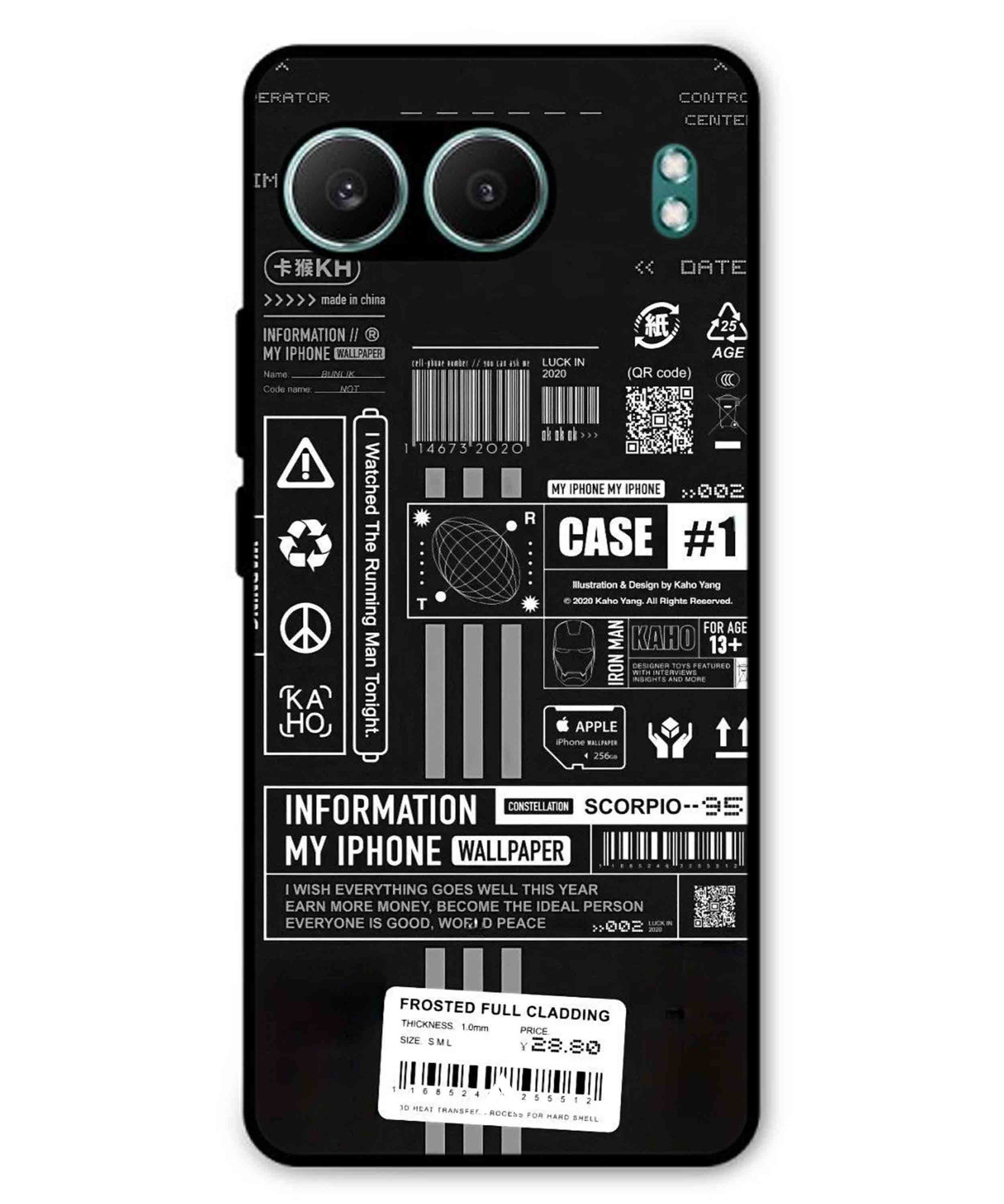 InfoGraph Aesthetic Metal Back Cover Phone Case for Oneplus Nord 4
