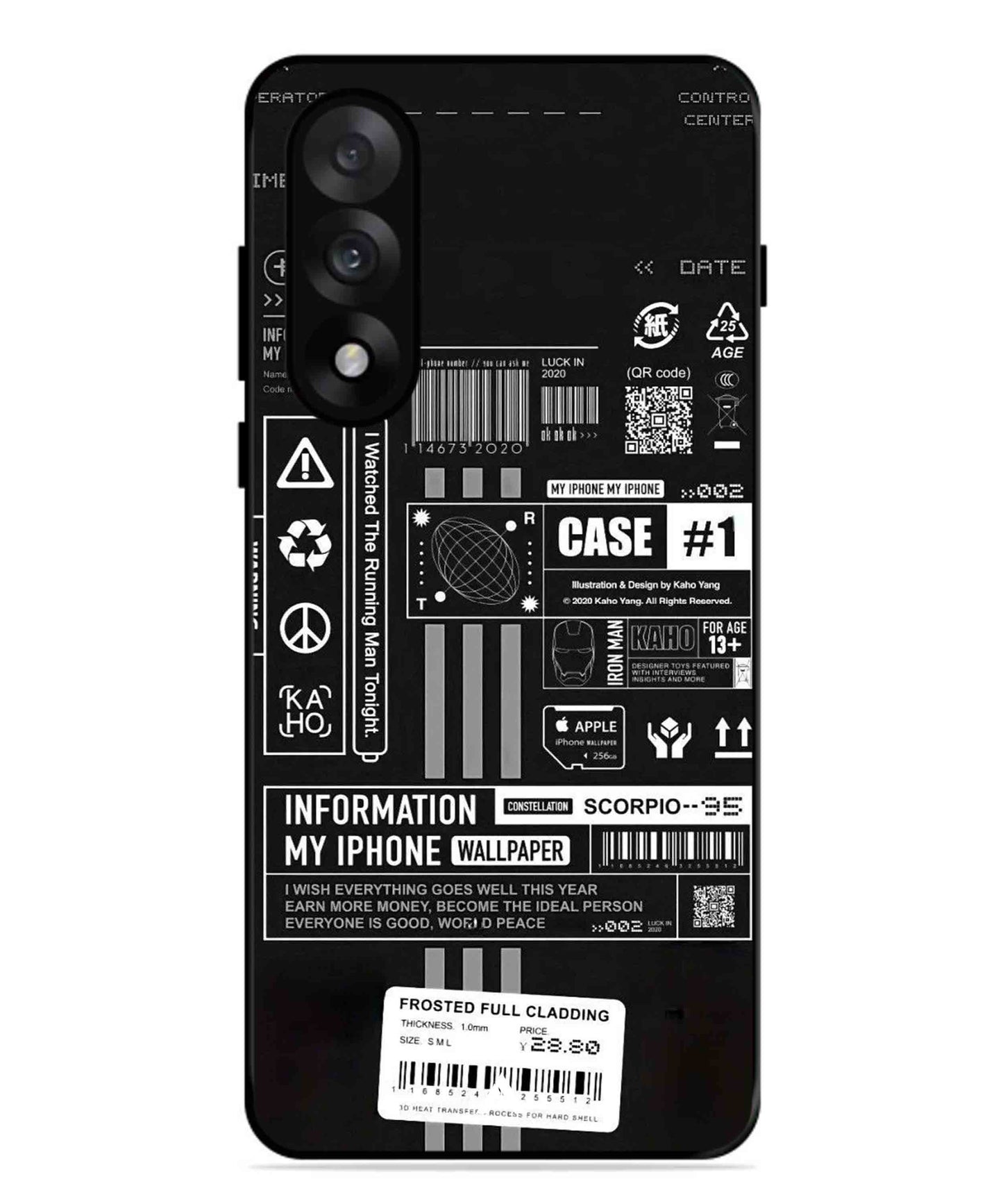 InfoGraph Aesthetic Metal Back Cover Phone Case for Oneplus Nord 5