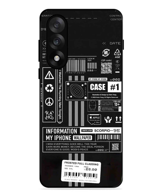 InfoGraph Aesthetic Metal Back Cover Phone Case for Oneplus Nord 5