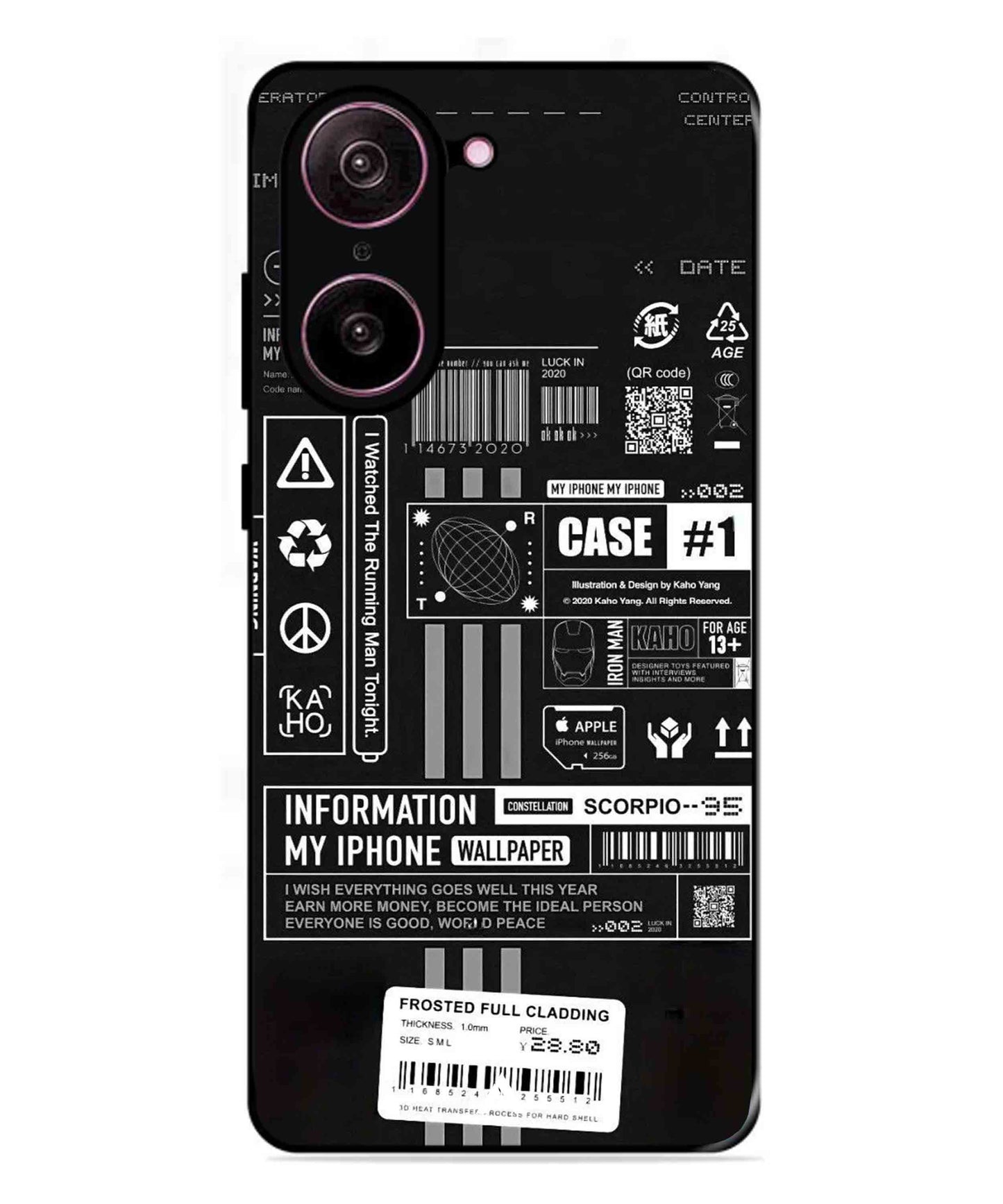 InfoGraph Aesthetic Metal Back Cover Phone Case for Oneplus Nord CE 5