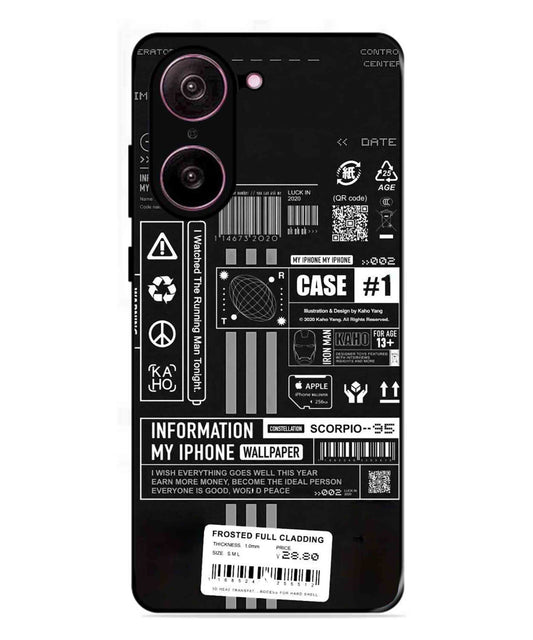 InfoGraph Aesthetic Metal Back Cover Phone Case for Oneplus Nord CE 5