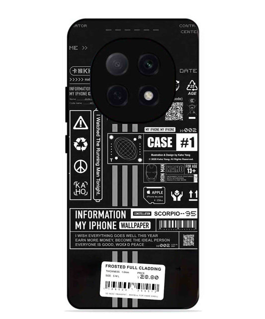 InfoGraph Aesthetic Metal Back Cover Phone Case for Oppo F29 Pro