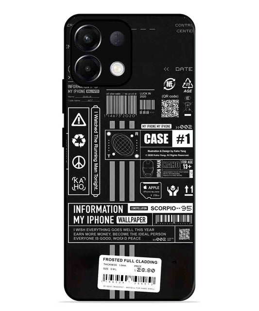 InfoGraph Aesthetic Metal Back Cover Phone Case for Oppo K13