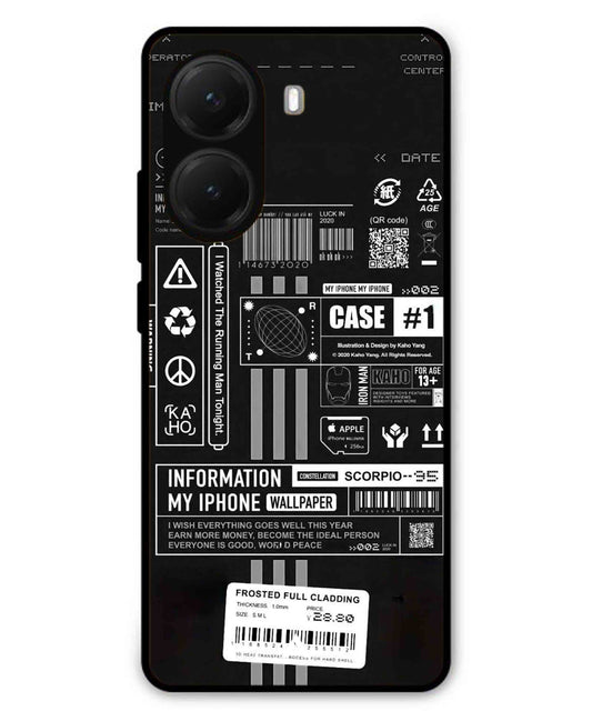 InfoGraph Aesthetic Metal Back Cover Phone Case for Poco X7 Pro
