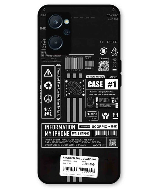 InfoGraph Aesthetic Metal Back Cover Phone Case for Realme 10