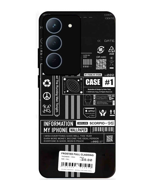 InfoGraph Aesthetic Metal Back Cover Phone Case for Realme 14X