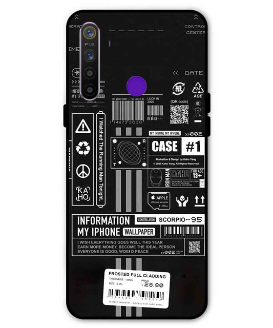 InfoGraph Aesthetic Metal Back Cover Phone Case for Realme 5i