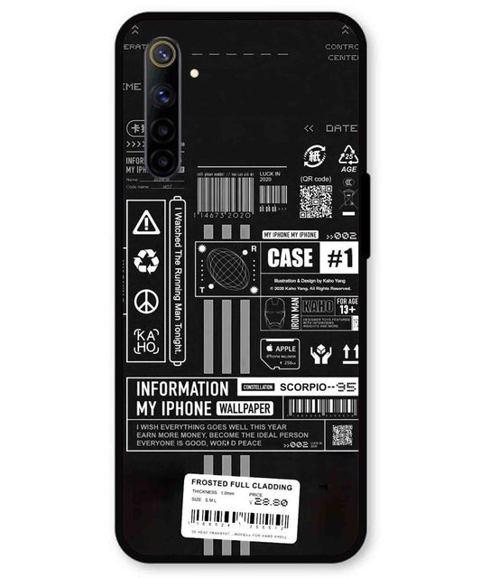 InfoGraph Aesthetic Metal Back Cover Phone Case for Realme 6i