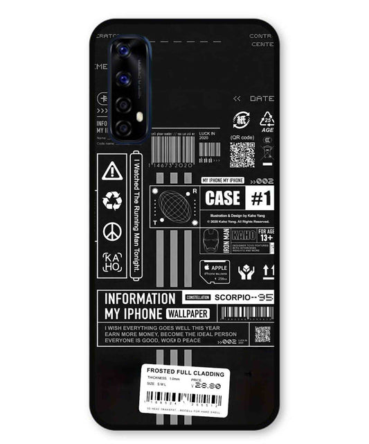 InfoGraph Aesthetic Metal Back Cover Phone Case for Realme 7