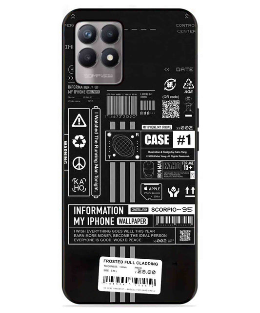 InfoGraph Aesthetic Metal Back Cover Phone Case for Realme 8 4G