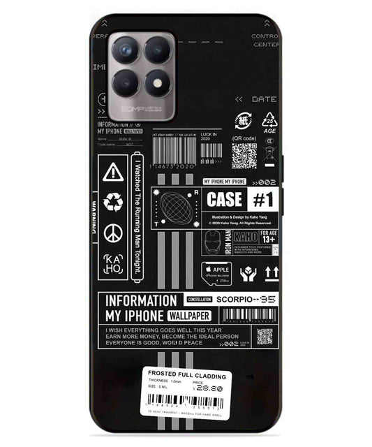 InfoGraph Aesthetic Metal Back Cover Phone Case for Realme 8 Pro
