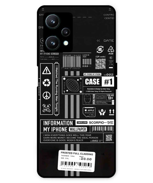 InfoGraph Aesthetic Metal Back Cover Phone Case for Realme 9 SE