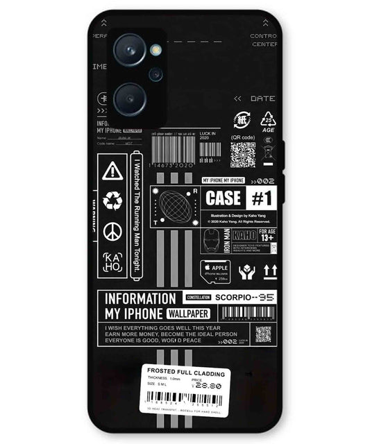 InfoGraph Aesthetic Metal Back Cover Phone Case for Realme 9i