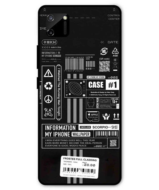 InfoGraph Aesthetic Metal Back Cover Phone Case for Realme C11