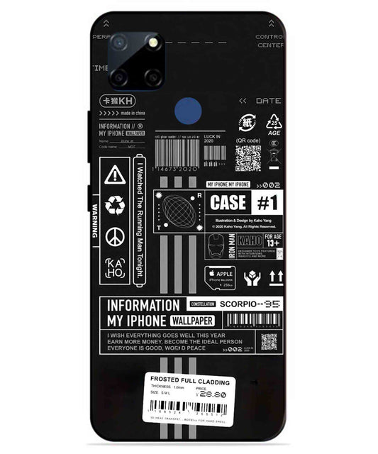 InfoGraph Aesthetic Metal Back Cover Phone Case for Realme C12