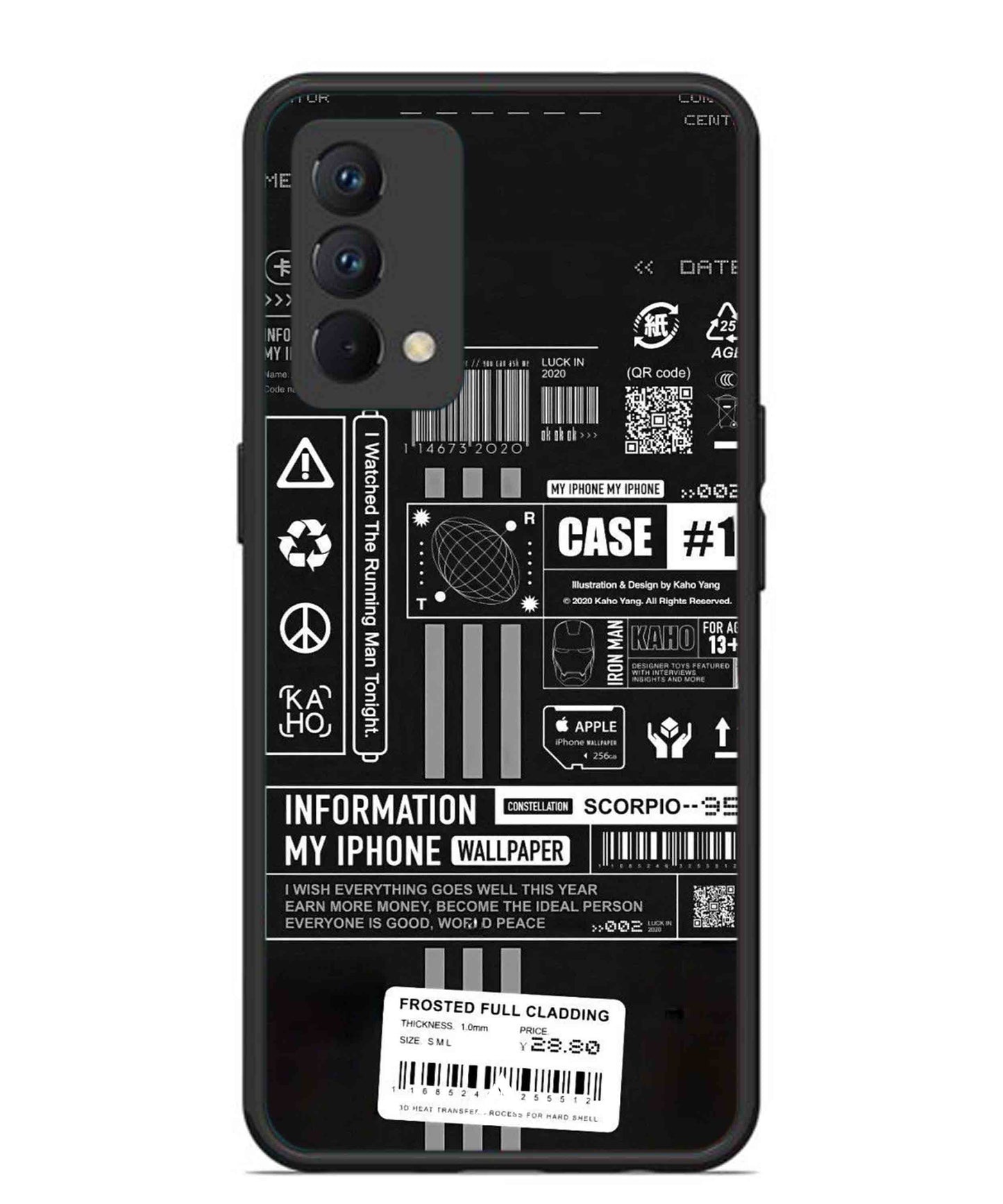 InfoGraph Aesthetic Metal Back Cover Phone Case for Realme GT Master Edition