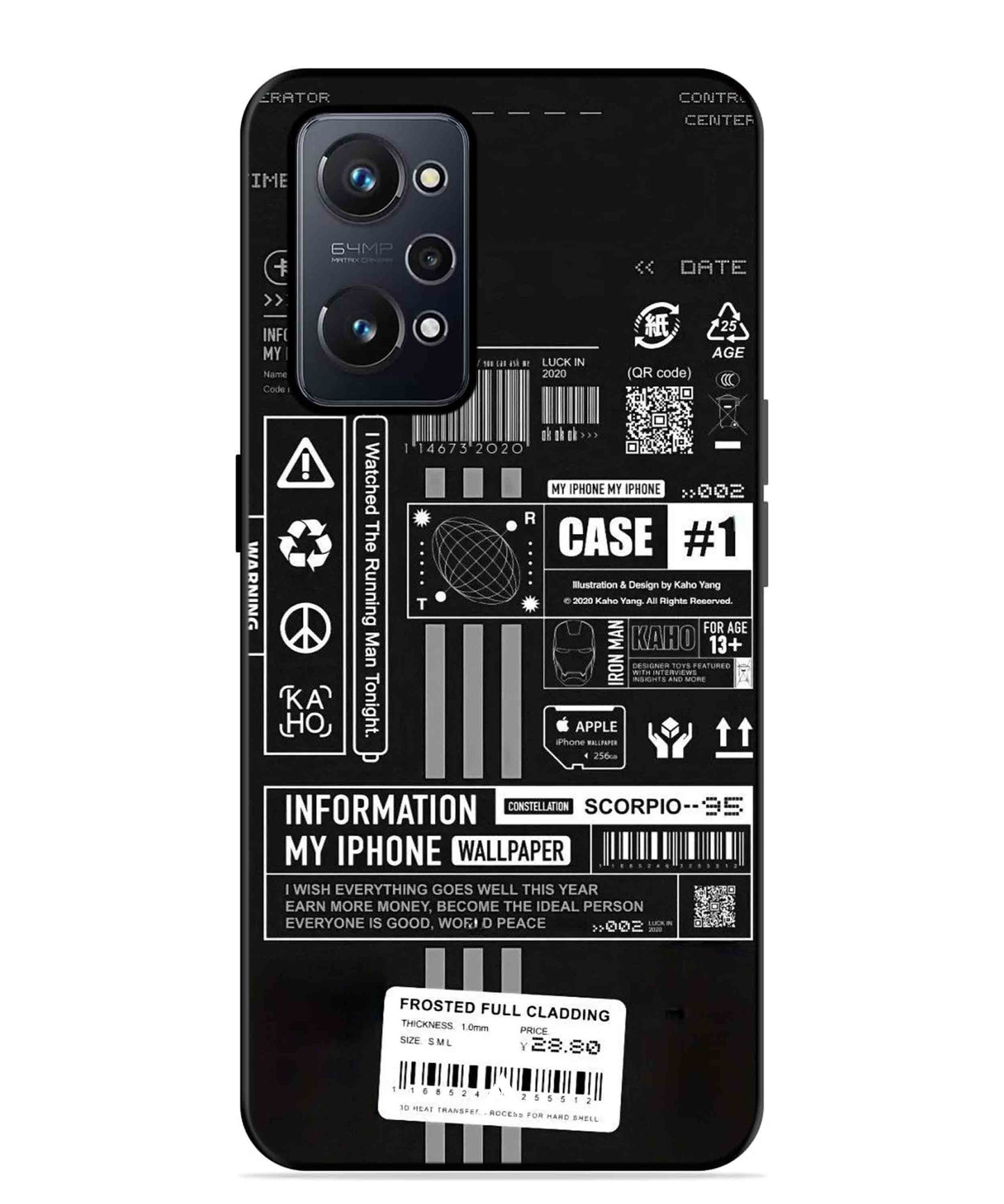 InfoGraph Aesthetic Metal Back Cover Phone Case for Realme GT Neo 2