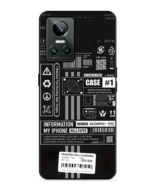 InfoGraph Aesthetic Metal Back Cover Phone Case for Realme GT Neo 3