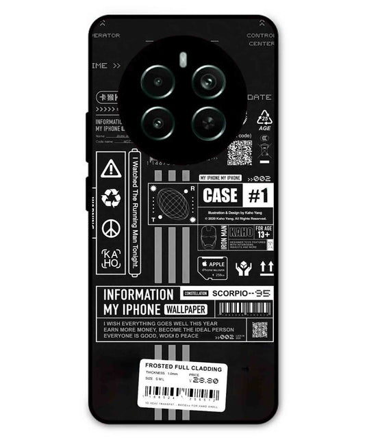 InfoGraph Aesthetic Metal Back Cover Phone Case for Realme P1 Pro