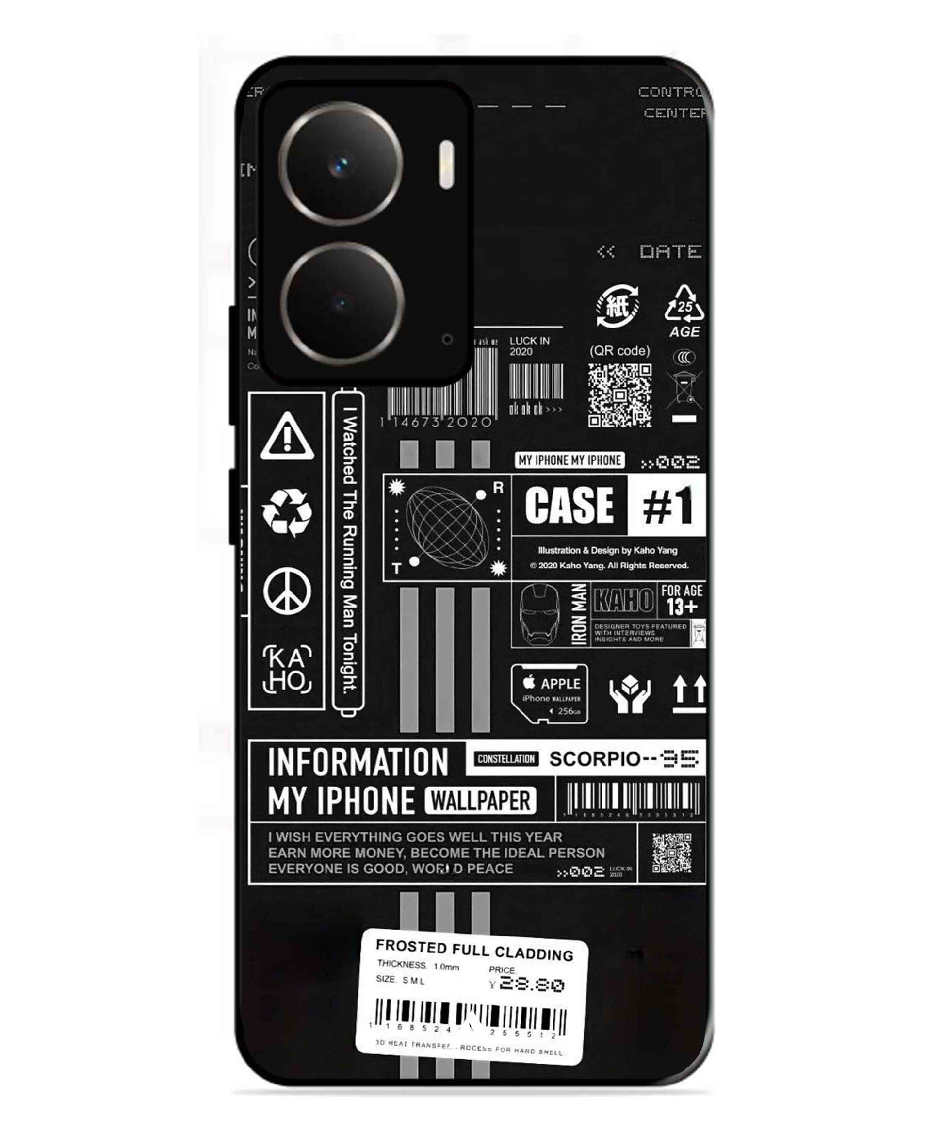 InfoGraph Aesthetic Metal Back Cover Phone Case for Realme P3