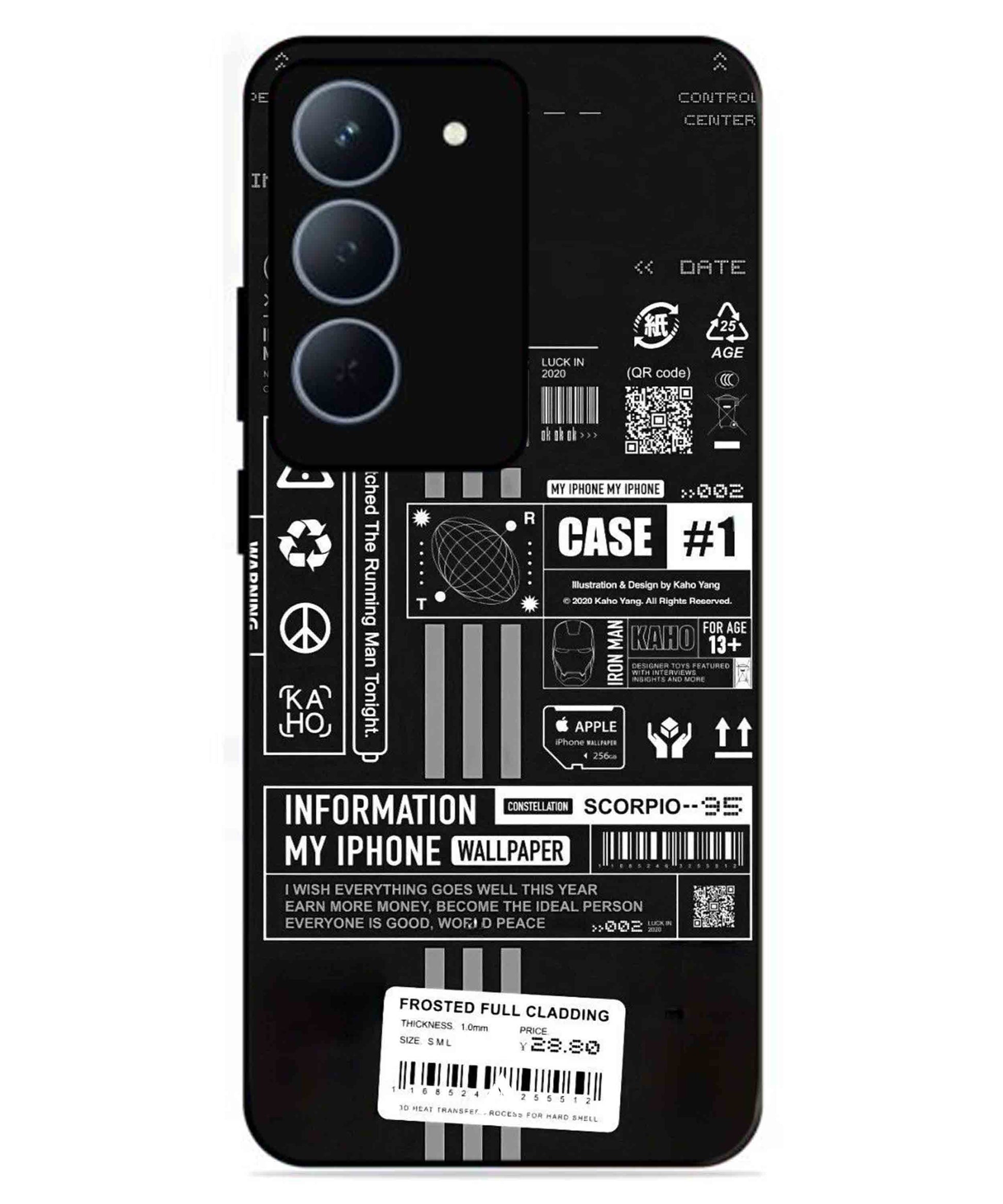 InfoGraph Aesthetic Metal Back Cover Phone Case for Realme P3X