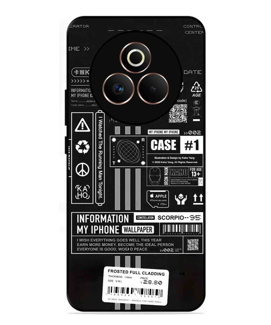 InfoGraph Aesthetic Metal Back Cover Phone Case for Realme P3 Pro