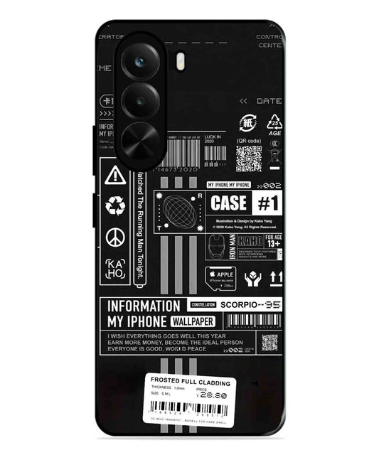 InfoGraph Aesthetic Metal Back Cover Phone Case for Realme P4X