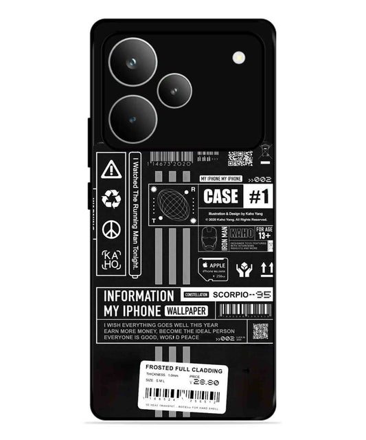 InfoGraph Aesthetic Metal Back Cover Phone Case for Realme P4 Pro
