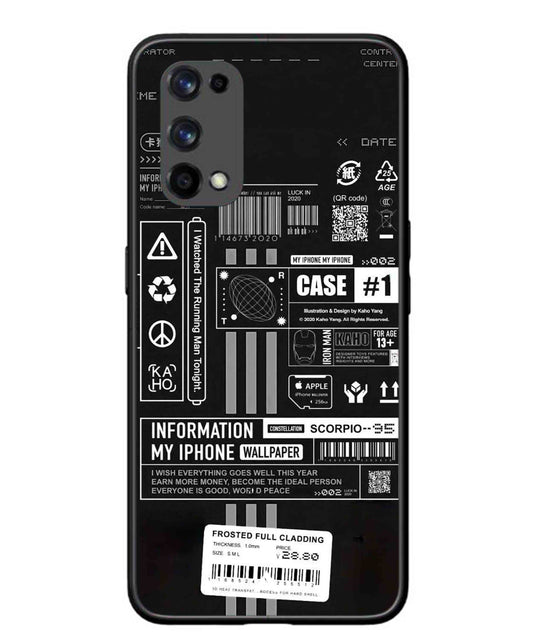 InfoGraph Aesthetic Metal Back Cover Phone Case for Realme X7 Pro