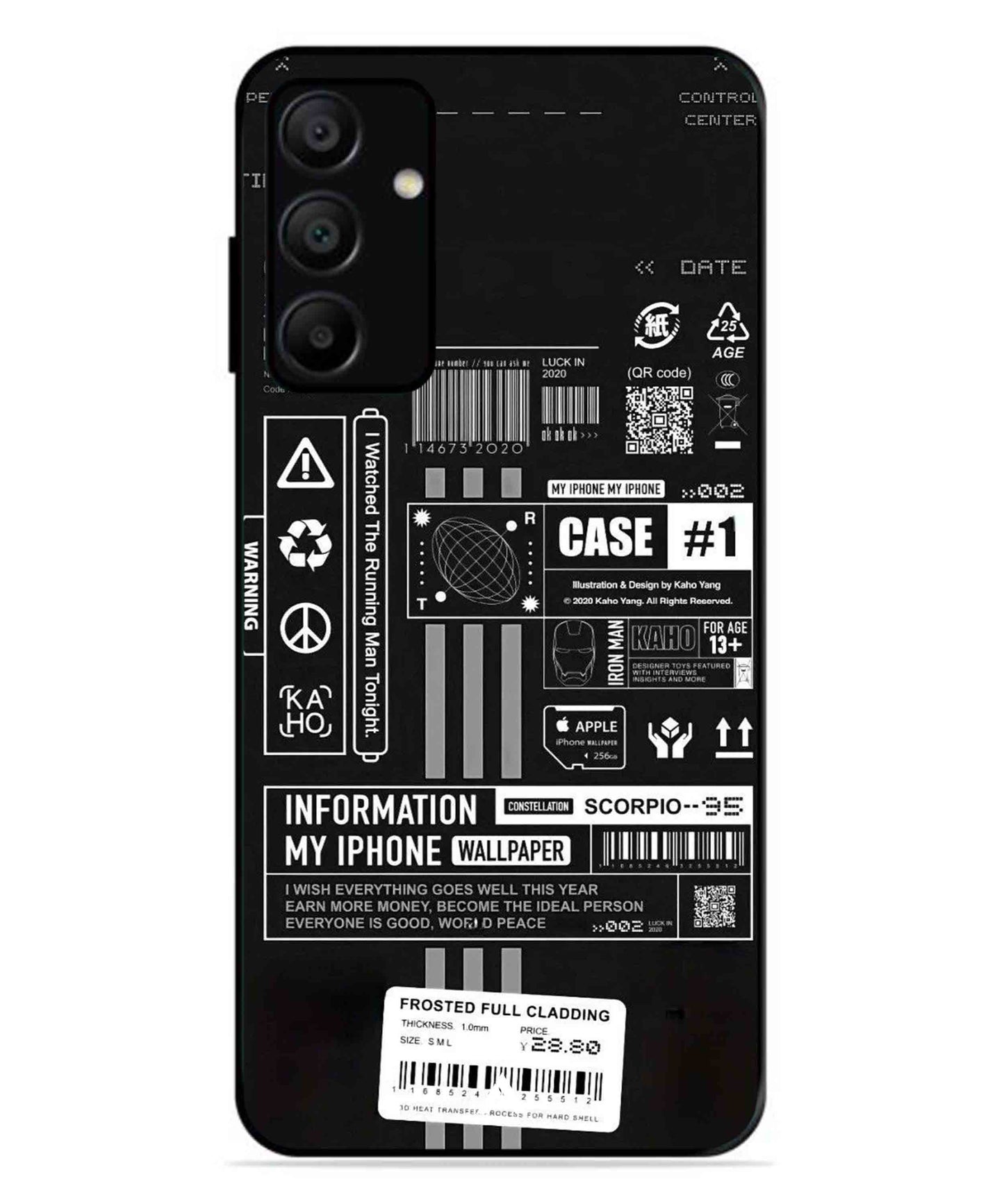 InfoGraph Aesthetic Metal Back Cover Phone Case for Samsung Galaxy A15 5G