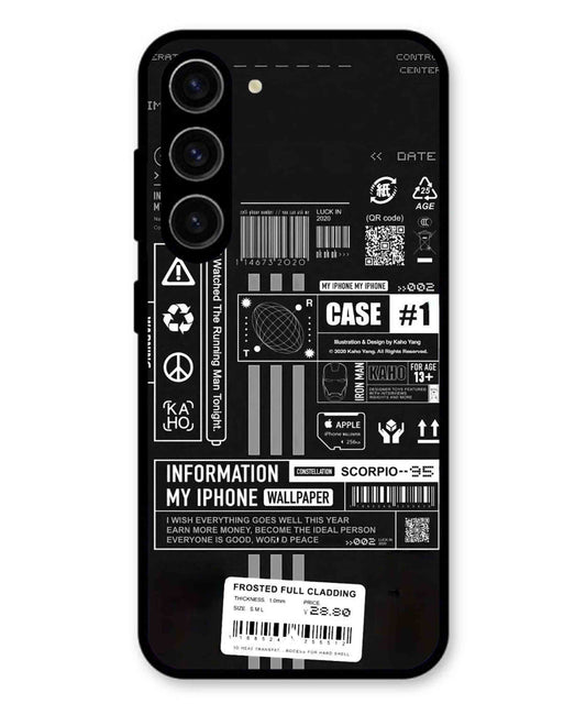 InfoGraph Aesthetic Metal Back Cover Phone Case for Samsung Galaxy A36