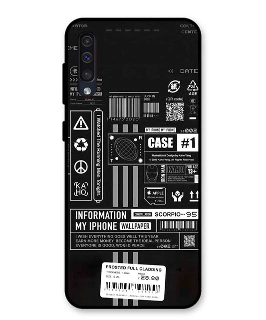 InfoGraph Aesthetic Metal Back Cover Phone Case for Samsung Galaxy A50