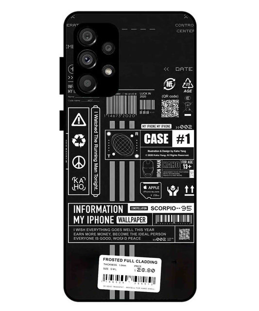 InfoGraph Aesthetic Metal Back Cover Phone Case for Samsung Galaxy A73