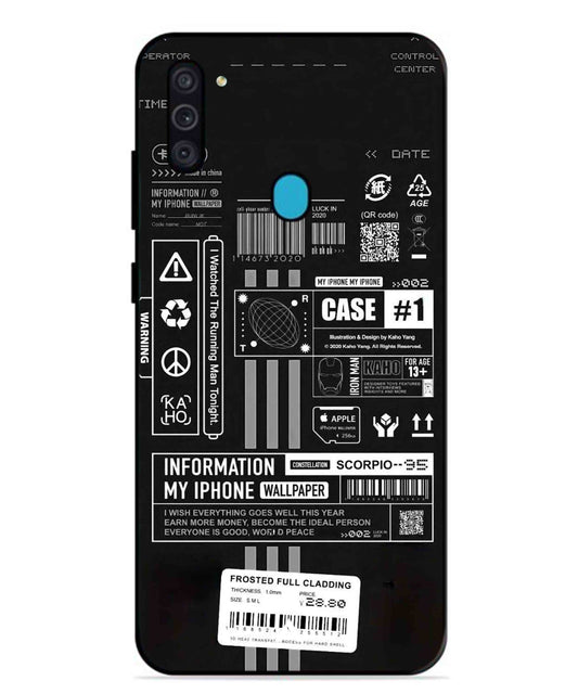 InfoGraph Aesthetic Metal Back Cover Phone Case for Samsung Galaxy F11
