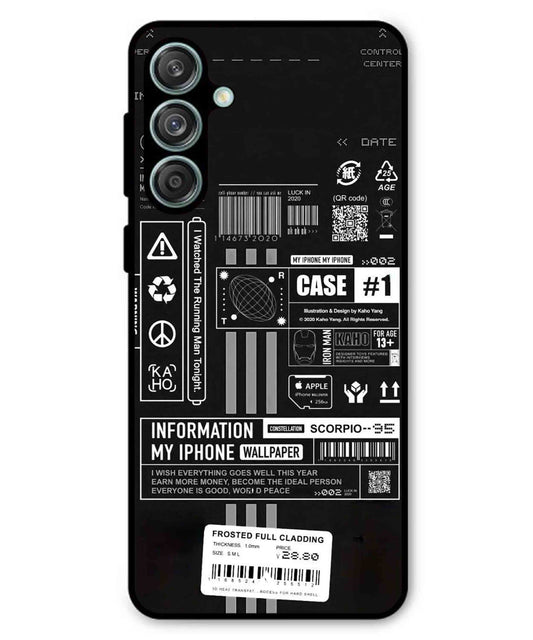 InfoGraph Aesthetic Metal Back Cover Phone Case for Samsung Galaxy F55