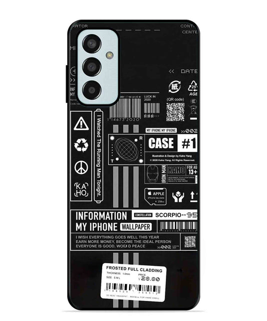 InfoGraph Aesthetic Metal Back Cover Phone Case for Samsung Galaxy M13 4G