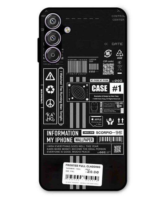 InfoGraph Aesthetic Metal Back Cover Phone Case for Samsung Galaxy M16