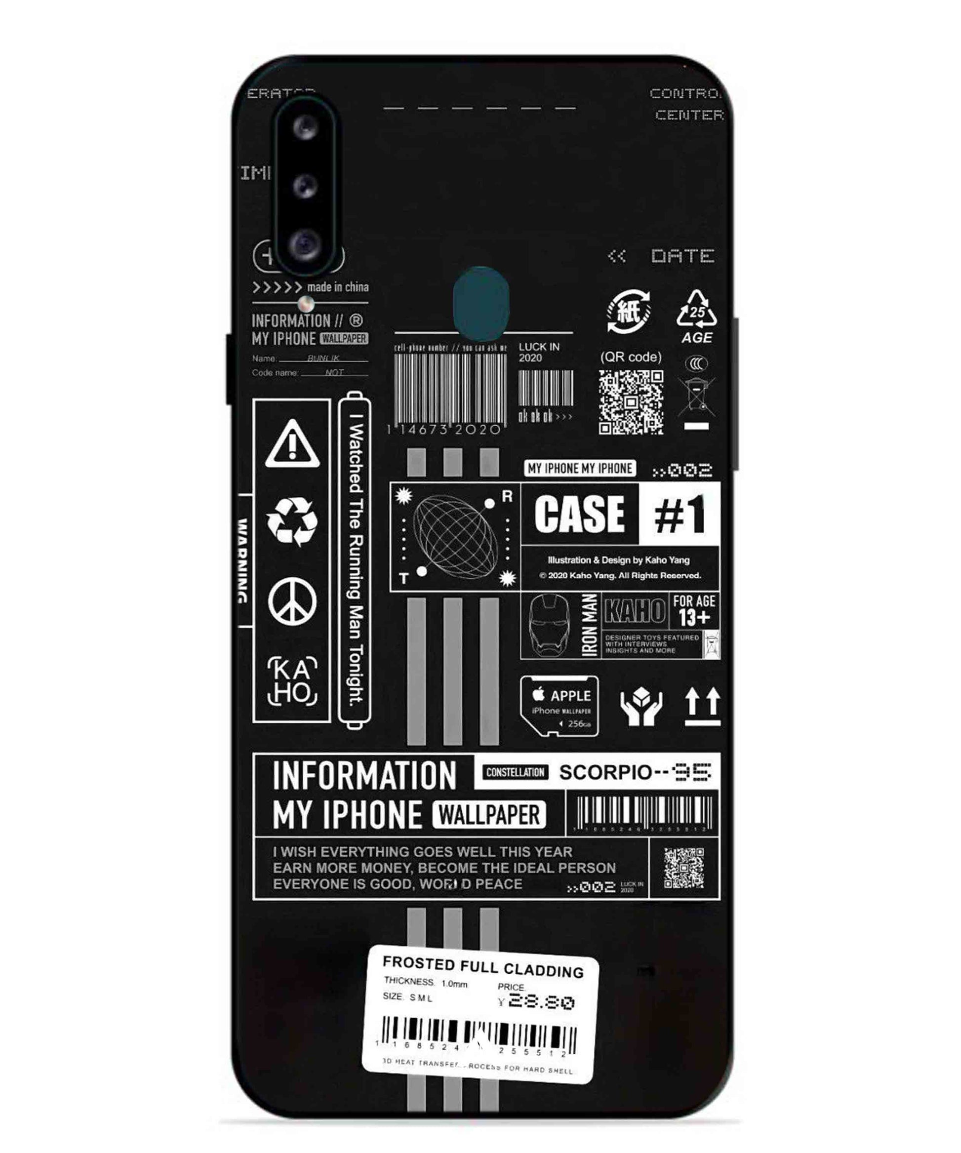 InfoGraph Aesthetic Metal Back Cover Phone Case for Samsung Galaxy M30