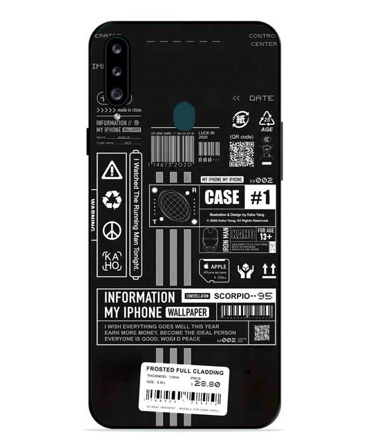 InfoGraph Aesthetic Metal Back Cover Phone Case for Samsung Galaxy M30