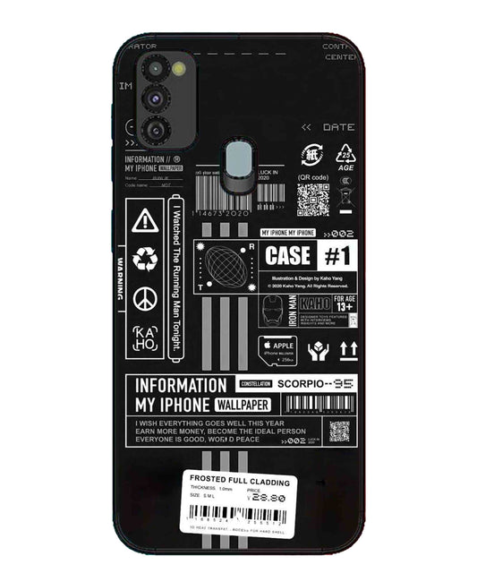 InfoGraph Aesthetic Metal Back Cover Phone Case for Samsung Galaxy M30s